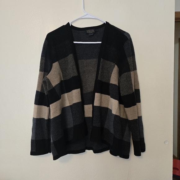 Pendleton Sweaters - Pendleton Black and Tan Cardigan Sweater